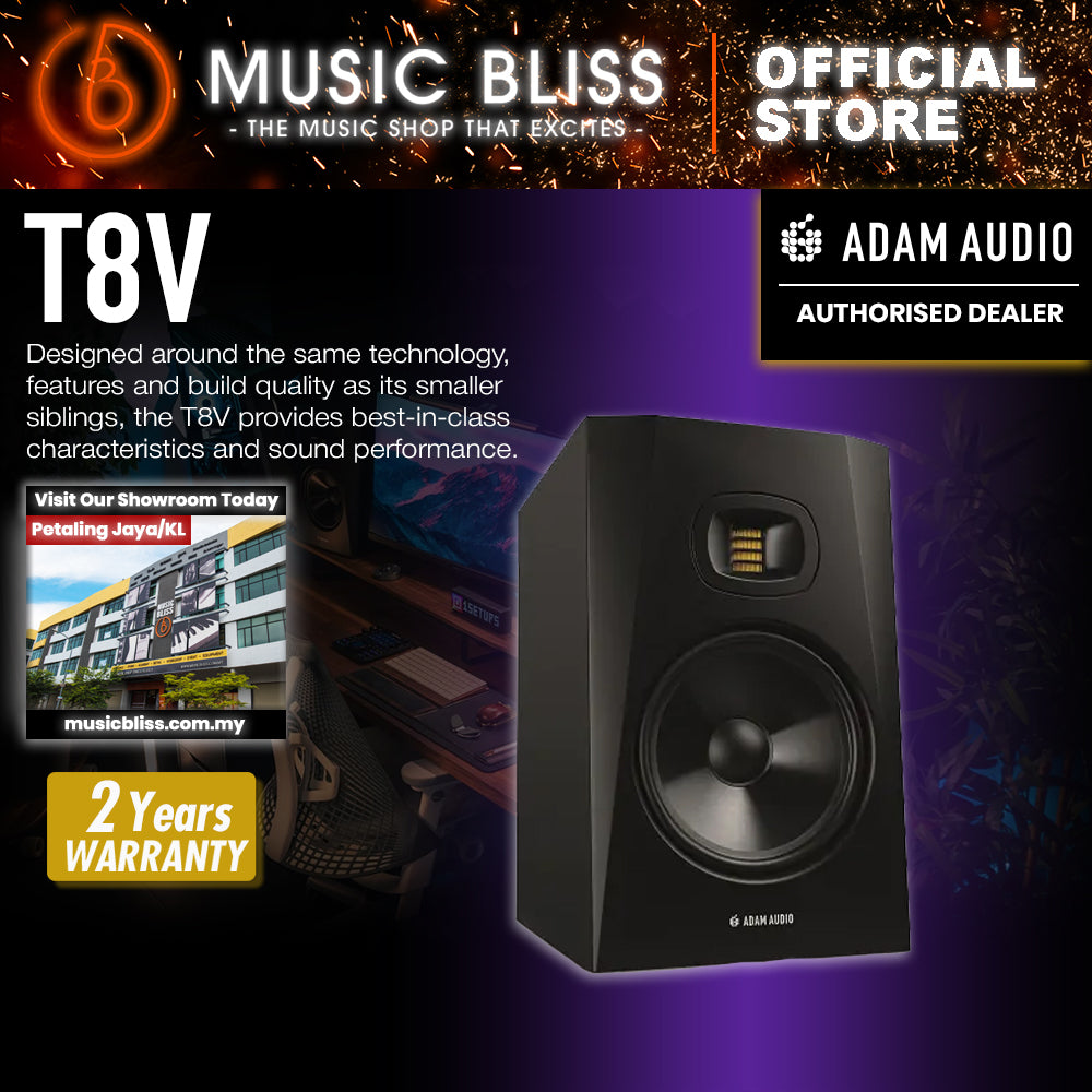 ADAM Audio T8V 8-inch Powered Studio Monitor with Gator Studio Monitor ...