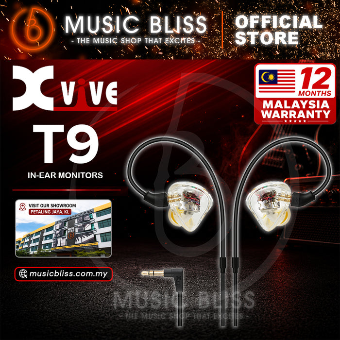 Xvive T9 In-Ear Monitors with Dual Balanced-Armature Drivers & Carrying Case