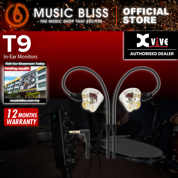 Xvive T9 In-Ear Monitors with Dual Balanced-Armature Drivers & Carrying Case