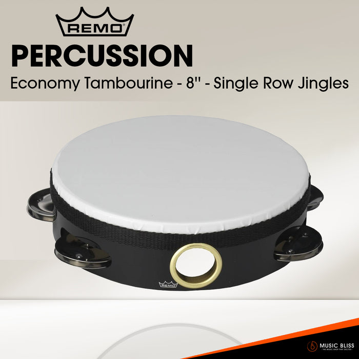 Remo Economy Tambourine - 8'' - Single Row Jingles