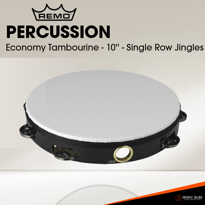 Remo Economy Tambourine - 10'' - Single Row Jingles