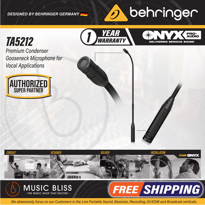 Behringer TA5212 Gooseneck Condenser Microphone - Music Bliss Malaysia