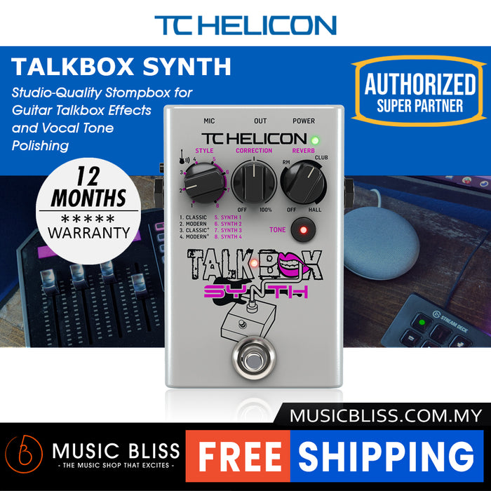 TC-Helicon Talkbox Synth Vocal Effects Pedal
