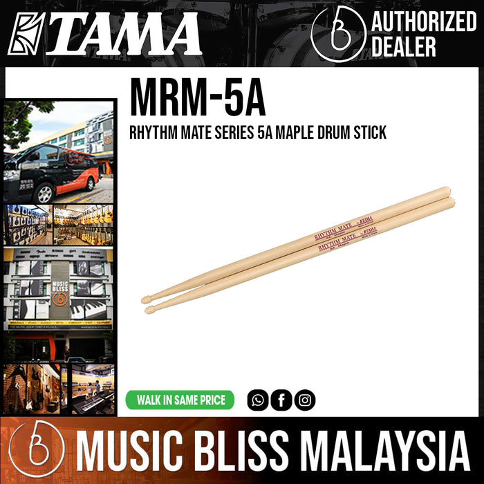 Tama MRM5A Rhythm Mate Maple Drumstick 5A - Music Bliss Malaysia