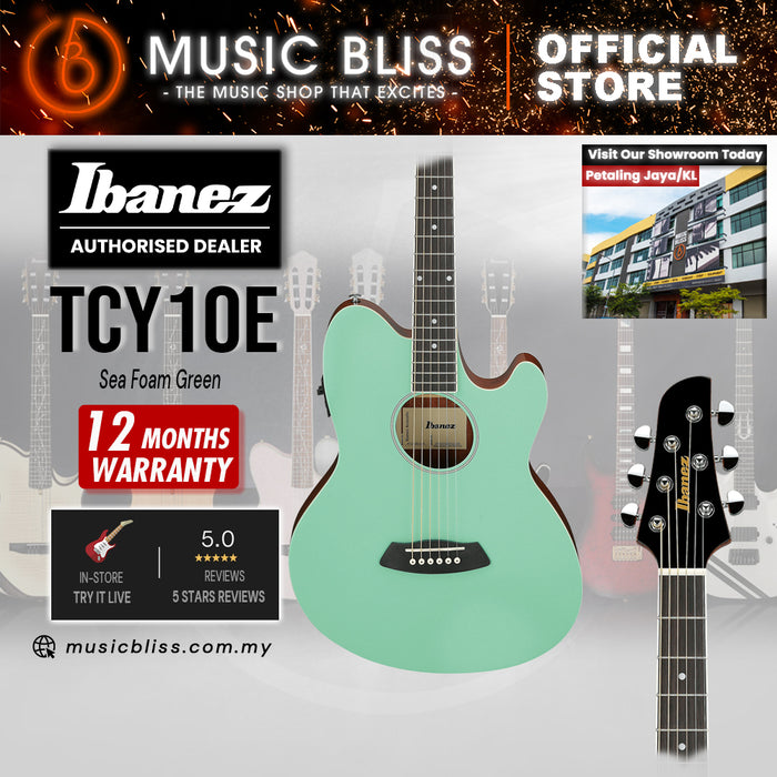 Ibanez Talman TCY10E Acoustic-Electric Guitar - Sea Foam Green