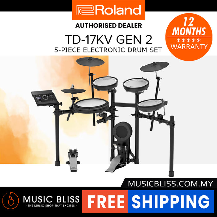 Roland TD-17KV Gen 2 V-Drums Digital Drum Electronic Drum - DRUM KIT (ONLY)