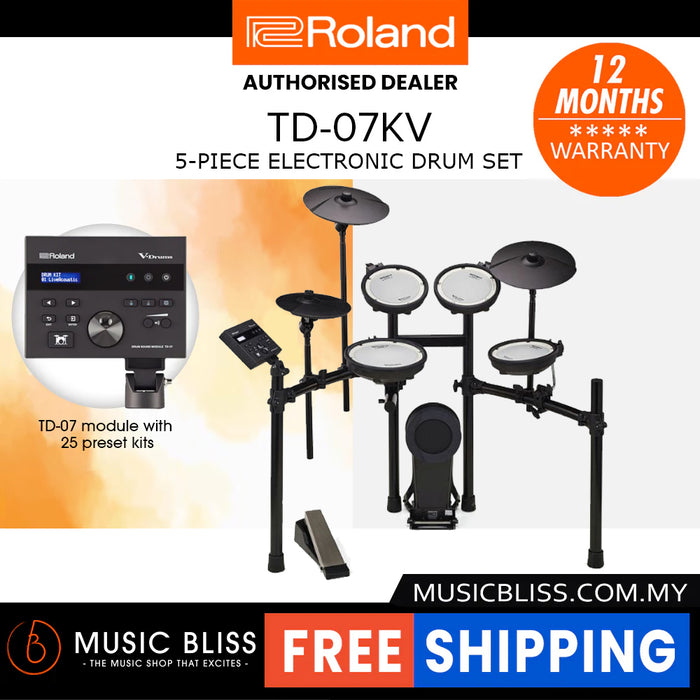 Roland V-Drums TD-07KV Electronic Drum Set - DRUM KIT (ONLY)