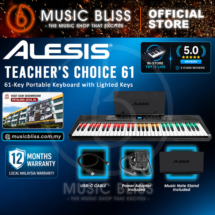 Alesis Teacher's Choice 61-Key Portable Keyboard with Lighted Keys