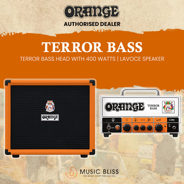 Orange Terror Bass 500-watt Bass Head with Orange OBC112 400-watt 1x12" Bass Cabinet