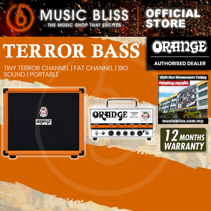 Orange Terror Bass 500-watt Bass Head with Orange OBC112 400-watt 1x12" Bass Cabinet