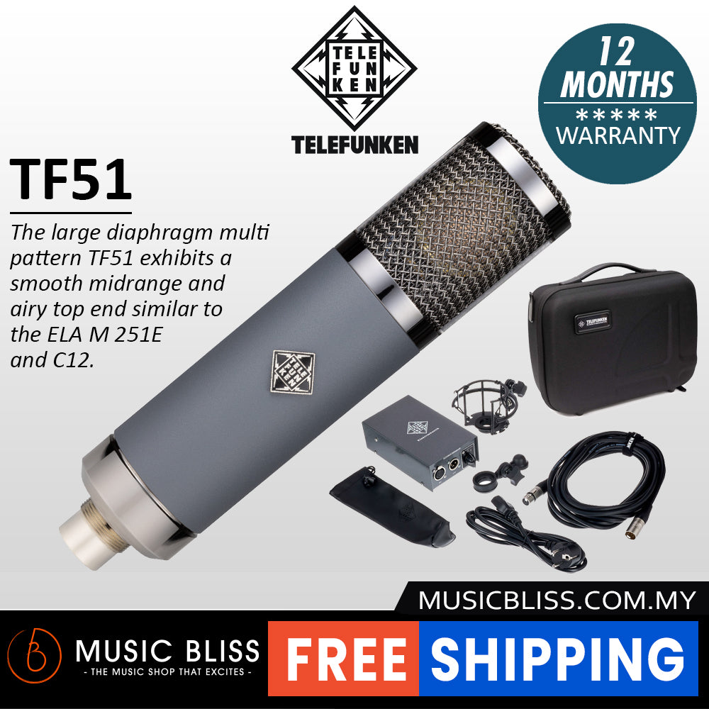 Telefunken TF51 Large-diaphragm Tube Condenser Microphone | Music