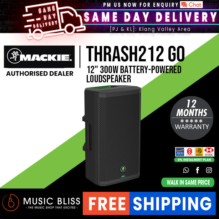 Mackie Thrash212 GO 300-watt 12" Battery-powered Loudspeaker - Music Bliss Malaysia