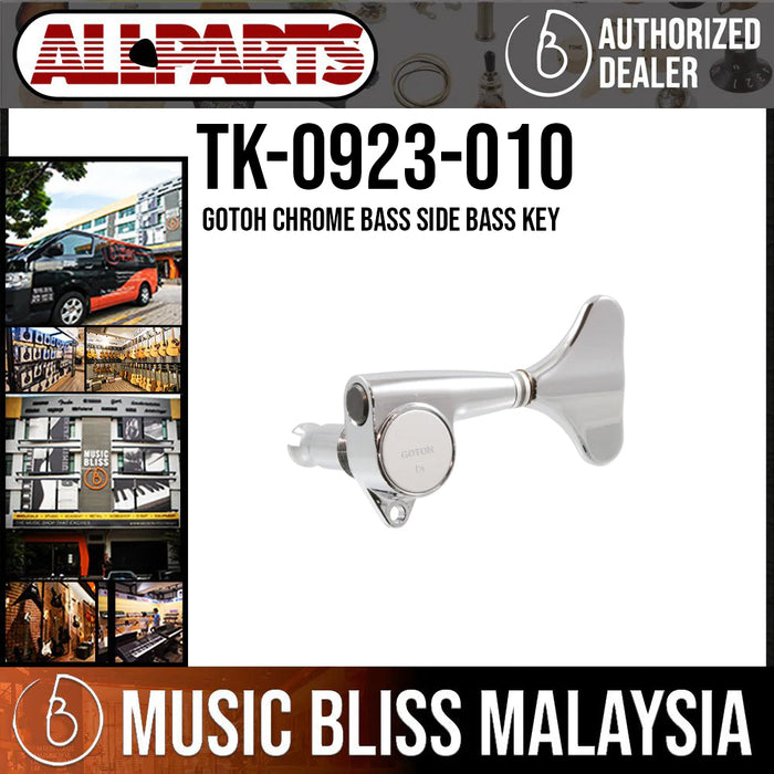 ALLPARTS TK-0923-010 Gotoh Chrome Bass Side Bass Key - Music Bliss Malaysia