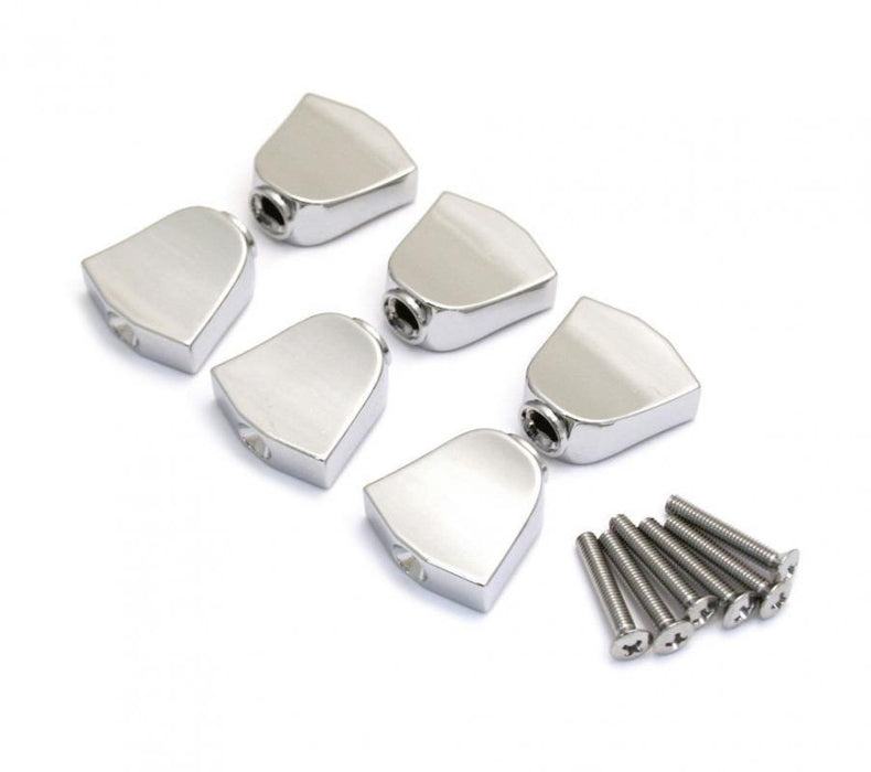 ALLPARTS TK-7715-010 Chrome Keystone Buttons for Gotoh, Set of 6
