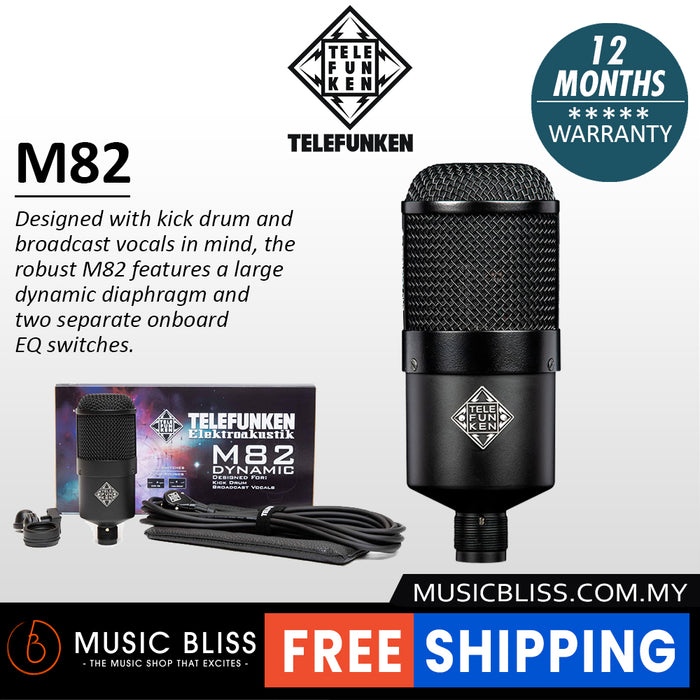 Telefunken M82 Cardioid Dynamic Kick Drum Microphone