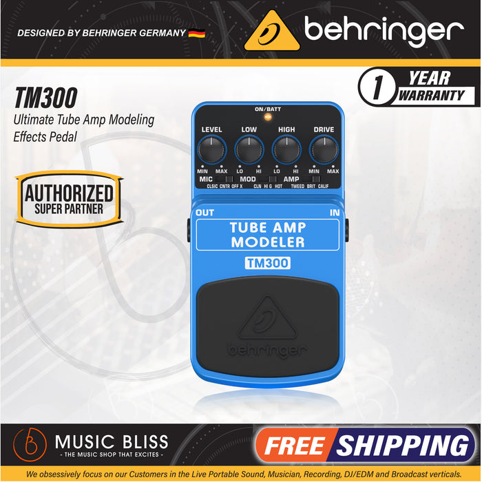 Behringer TM300 Tube Amp Modeler Pedal - Music Bliss Malaysia