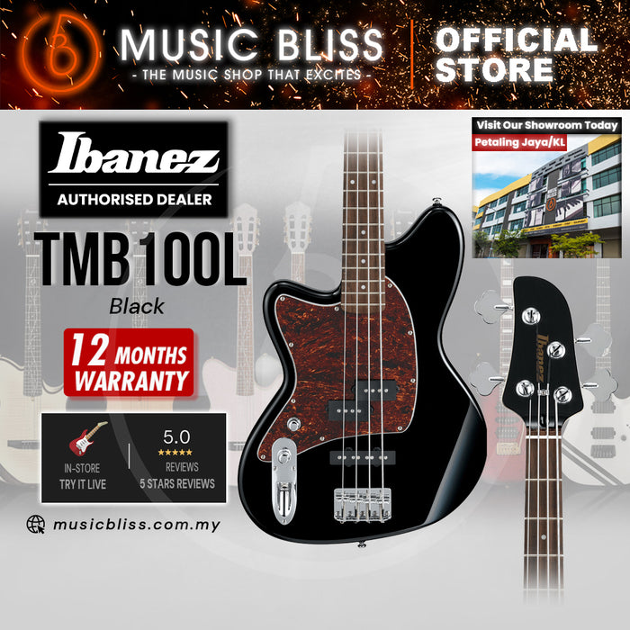 Ibanez TMB100L Left-handed Electric Bass Guitar - Black