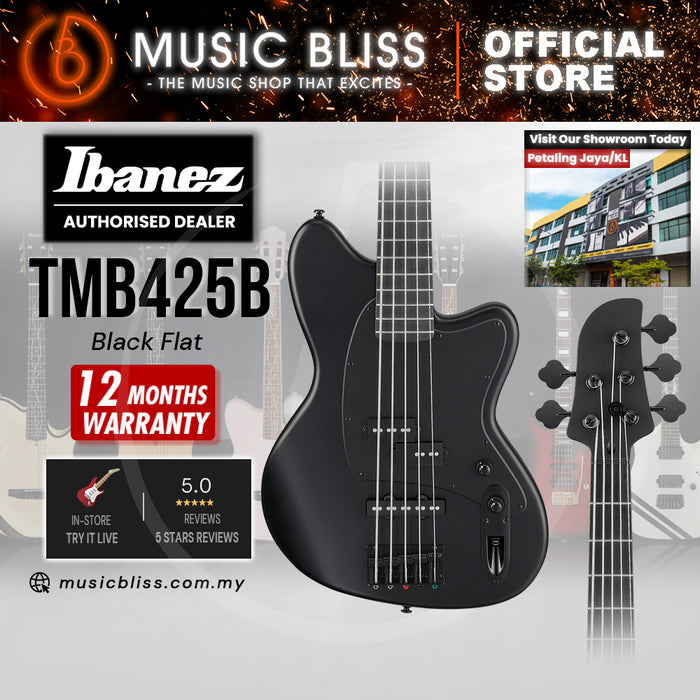 Ibanez Talman TMB425B Electric Bass Guitar - Black Flat