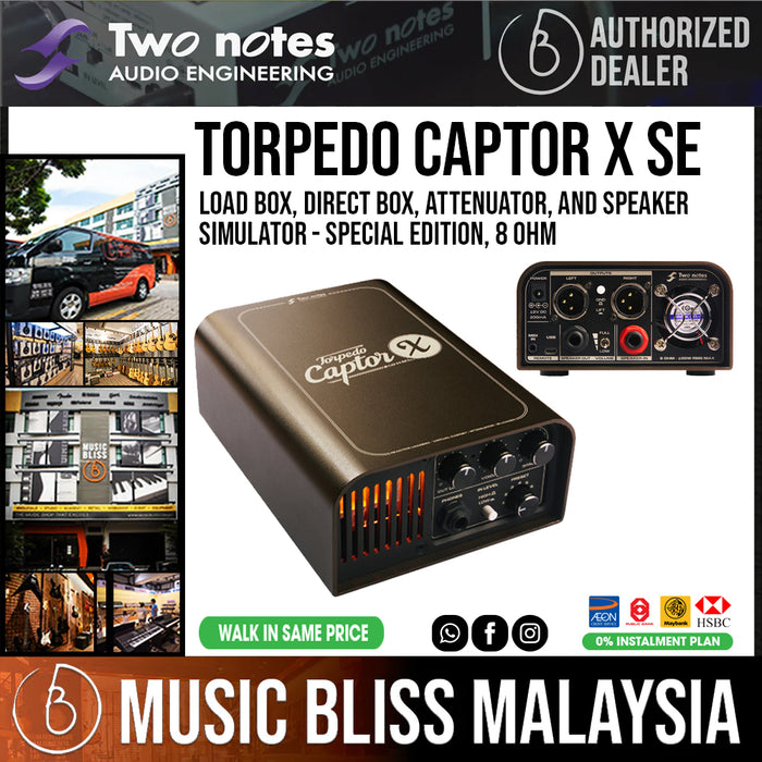 Two Notes Torpedo Captor X SE Reactive Loadbox DI and Attenuator - 8-ohm - Music Bliss Malaysia