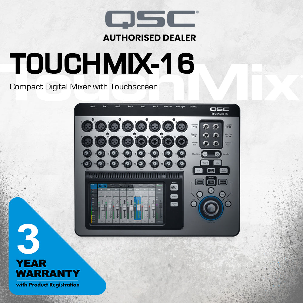 QSC TouchMix-16 Compact Digital Mixer with Touchscreen | Music Bliss ...