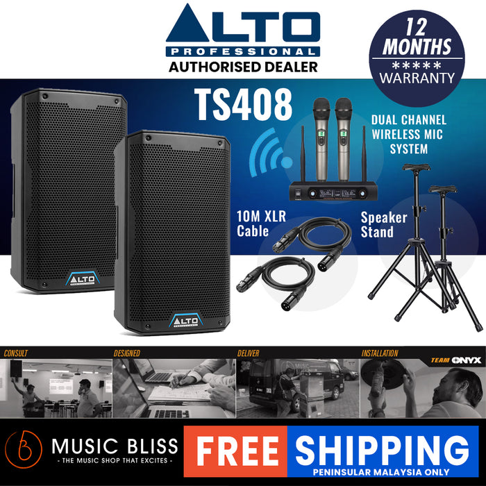 Alto TS408 2000W 8" Powered Speaker