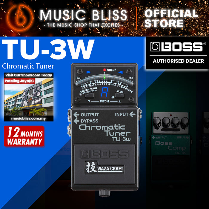 Boss TU-3W Waza Craft Chromatic Tuner with Bypass