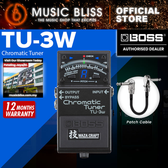 Boss TU-3W Waza Craft Chromatic Tuner with Bypass
