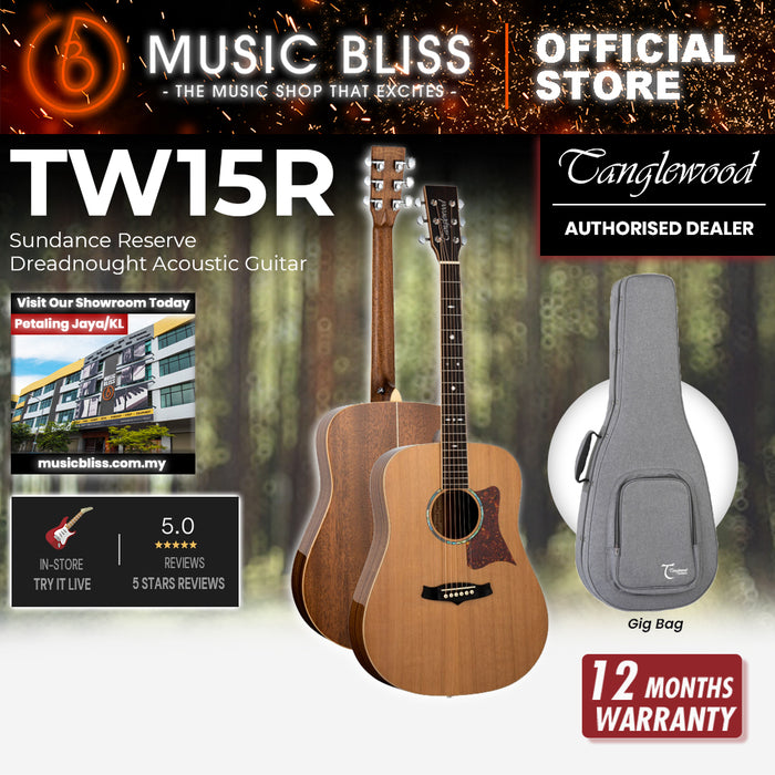 Tanglewood TW15R Sundance Reserve Dreadnought Acoustic Guitar