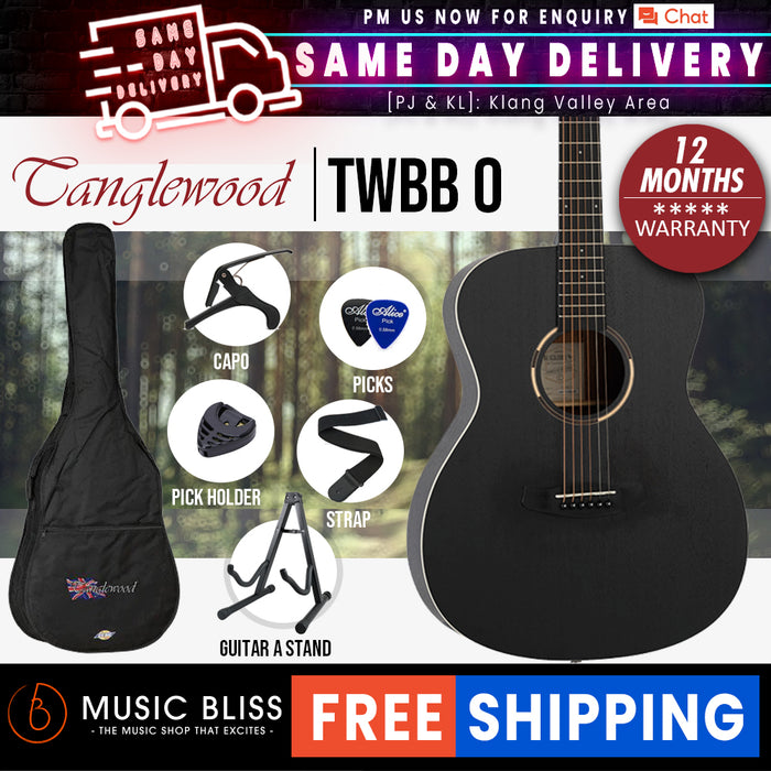 Tanglewood TWBB O Blackbird Folk Size Best Beginner Acoustic Guitar for Starters - Music Bliss Malaysia