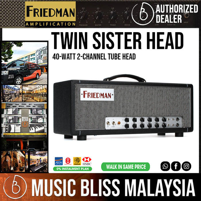 Friedman Twin Sister 40-watt 2-channel Tube Head - Music Bliss Malaysia