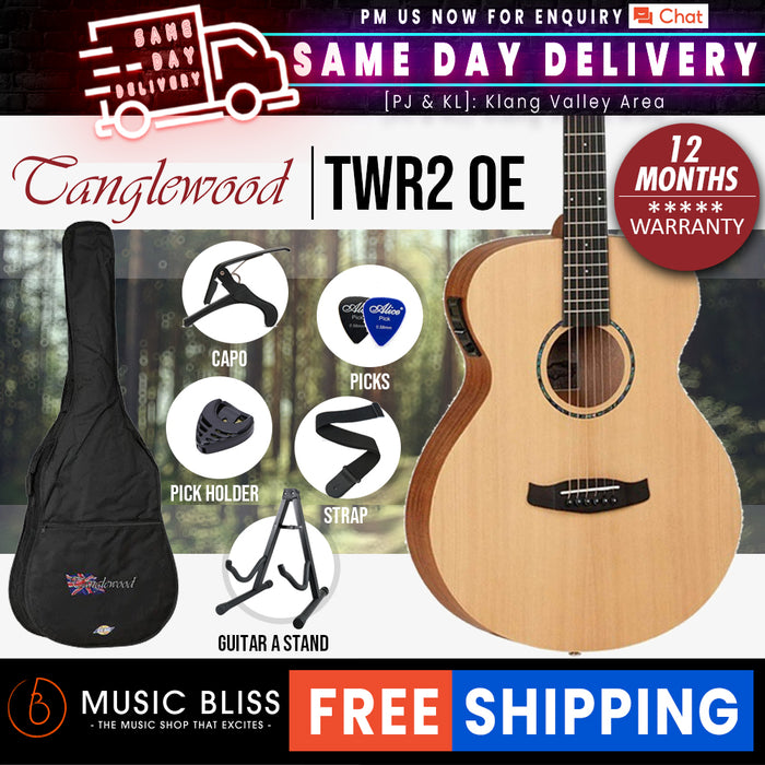 Tanglewood TWR2 OE Roadster Orchestra/Folk Size Acoustic-Electric Guitar - Music Bliss Malaysia