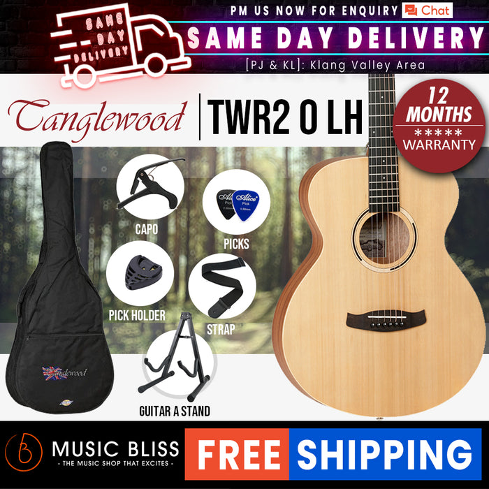 Tanglewood TWR2 O LH Roadster Orchestra/Folk Size Left-Handed Best Beginner Acoustic Guitar for Starters - Music Bliss Malaysia