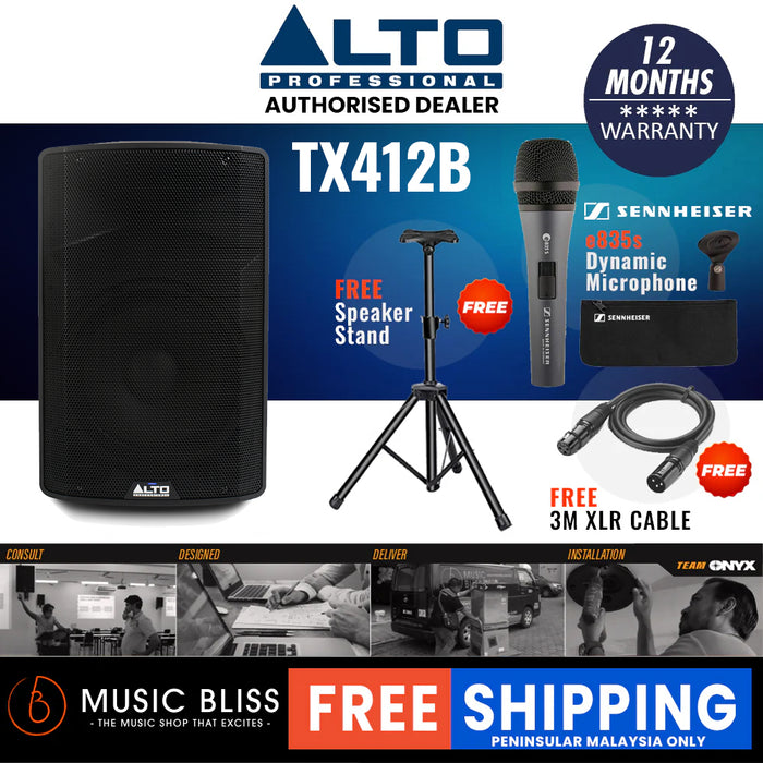 Alto Professional TX412B 600-watt 12" Battery Powered Speaker