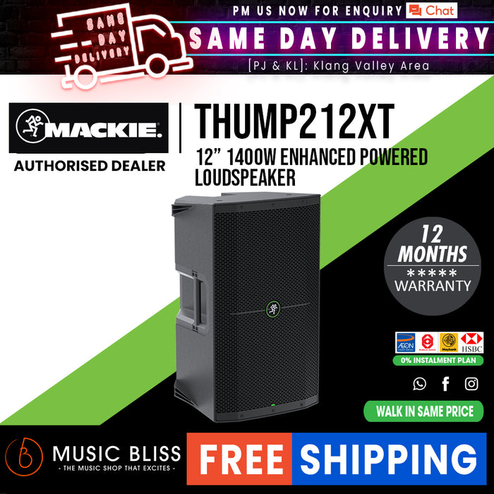 Mackie Thump212XT Enhanced 1400-watt 12" Powered Speaker - Music Bliss Malaysia
