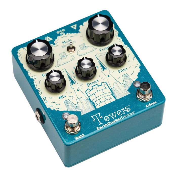 EarthQuaker Devices Towers Soundscape Generator Stereo Reverberant Filter