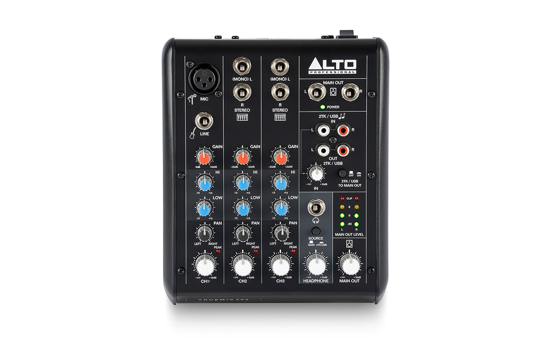 Alto Professional TrueMix 500 Portable 5-Channel Analog Mixer with USB - Music Bliss Malaysia