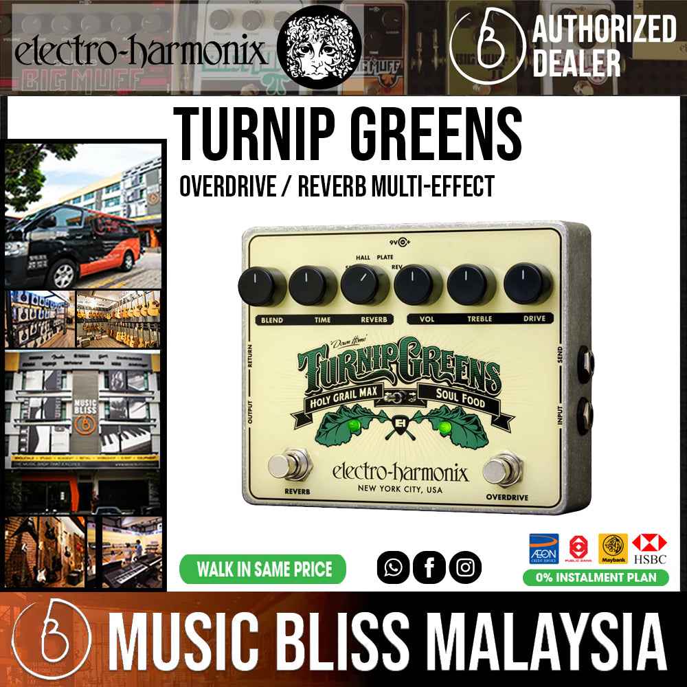 Pedale Multi-Effetto Electro Harmonix Turnip Greens - Overdrive Soul Food E Riverbero Holy Grail Max - Foto 2