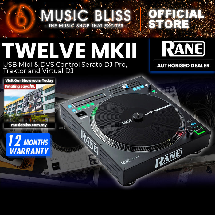 Rane Twelve MKII Turntable Controller works with Serato DJ Pro, TRAKTOR, and Virtual DJ