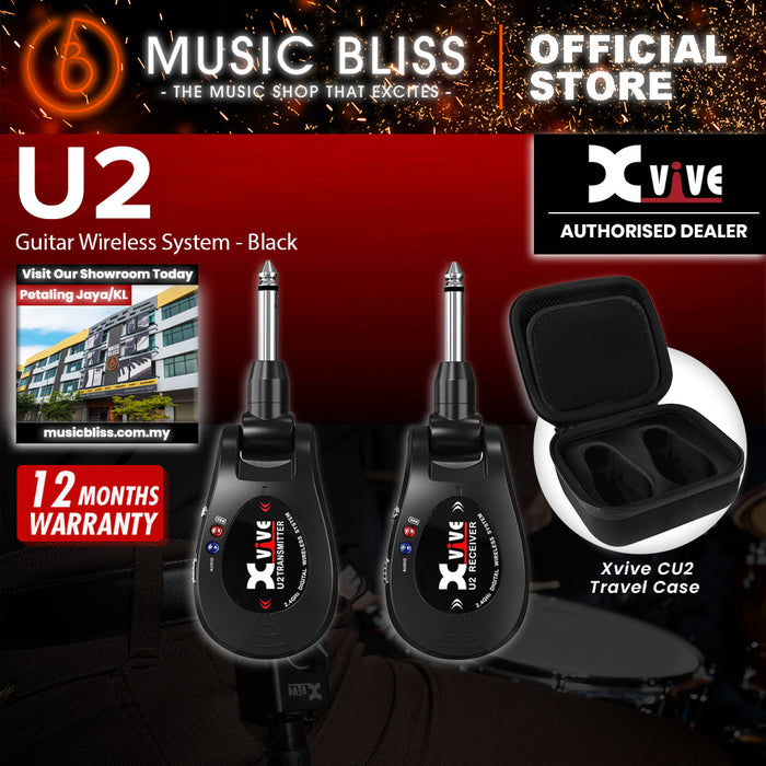 Xvive U2 2.4Ghz Digital Wireless Guitar System - Black