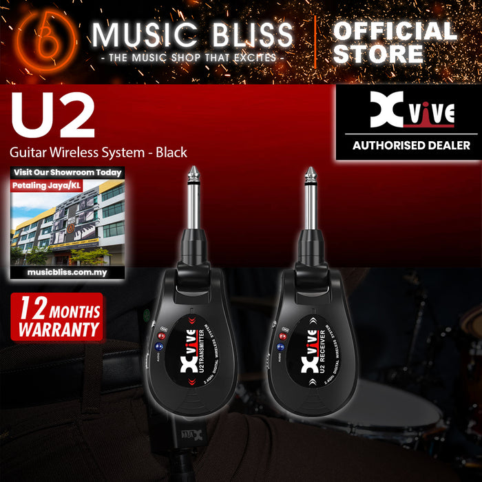 Xvive U2 2.4Ghz Digital Wireless Guitar System - Black