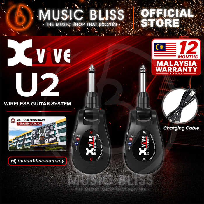 Xvive U2 2.4Ghz Digital Wireless Guitar System - Black