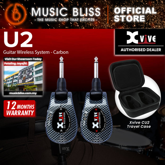 Xvive U2 2.4Ghz Digital Wireless Guitar System - Carbon