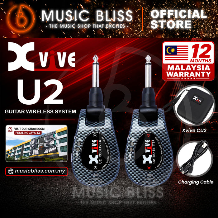 Xvive U2 2.4Ghz Digital Wireless Guitar System - Carbon