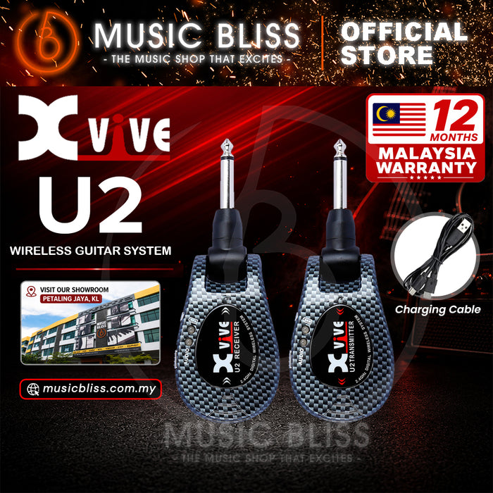 Xvive U2 2.4Ghz Digital Wireless Guitar System - Carbon
