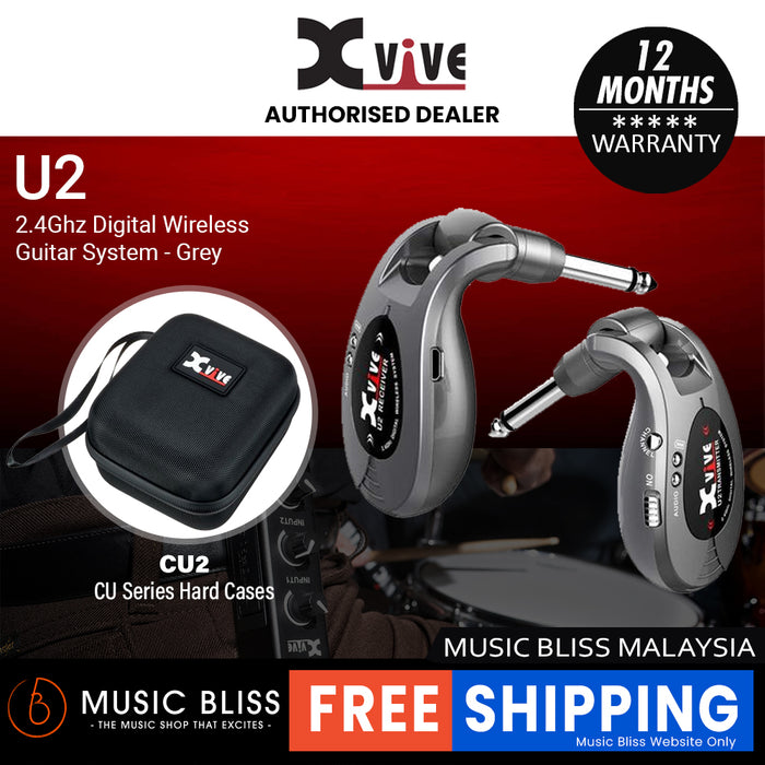 Xvive U2 2.4Ghz Digital Wireless Guitar System - Grey