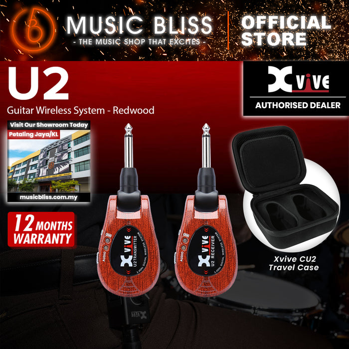 Xvive U2 2.4Ghz Digital Wireless Guitar System - Redwood