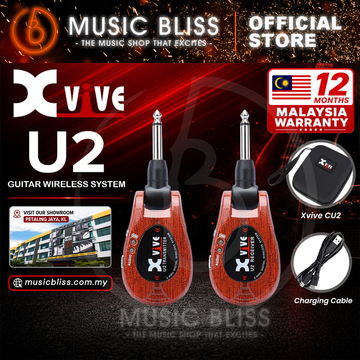 Xvive U2 2.4Ghz Digital Wireless Guitar System - Redwood