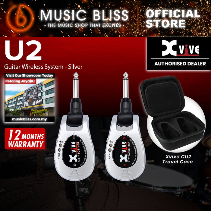 Xvive U2 2.4Ghz Digital Wireless Guitar System - Silver