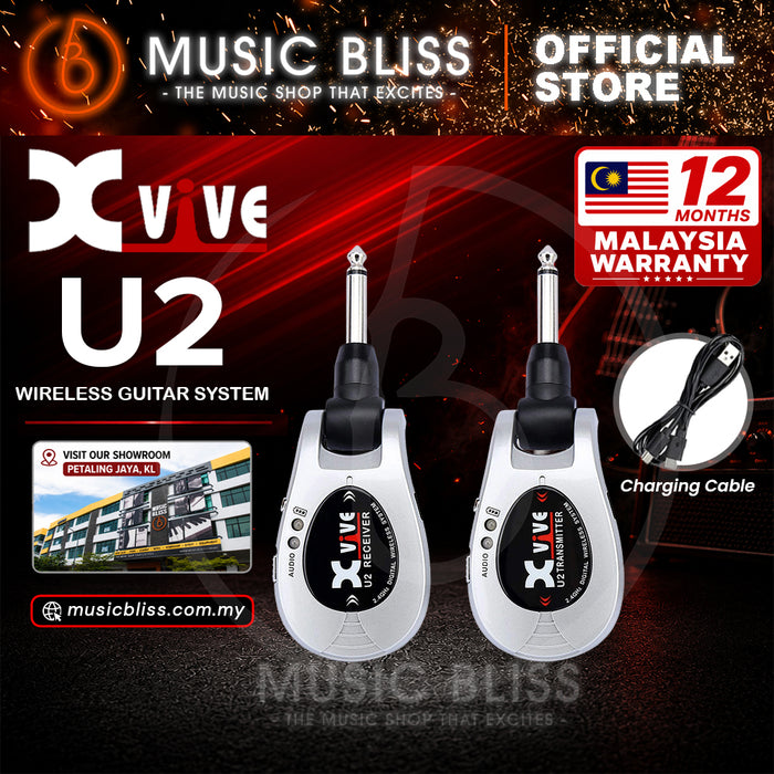 Xvive U2 2.4Ghz Digital Wireless Guitar System - Silver
