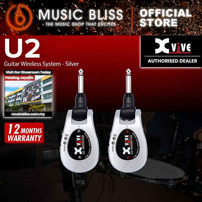 Xvive U2 2.4Ghz Digital Wireless Guitar System - Silver